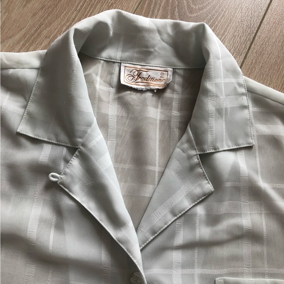 Vintage Tradition White Chiffon Blouse - Picture 5 of 10